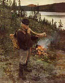 Akseli Gallen-Kallela Shepherd Boy from Paanajarvi Norge oil painting art